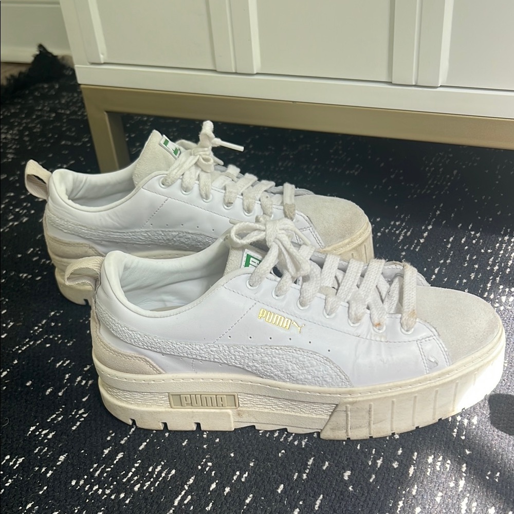 Puma White Platform Sneakers